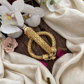 Vriksham Heritage Elephant Style Bangles-Screw Type Bangles-Red Green-Pearl-G19938